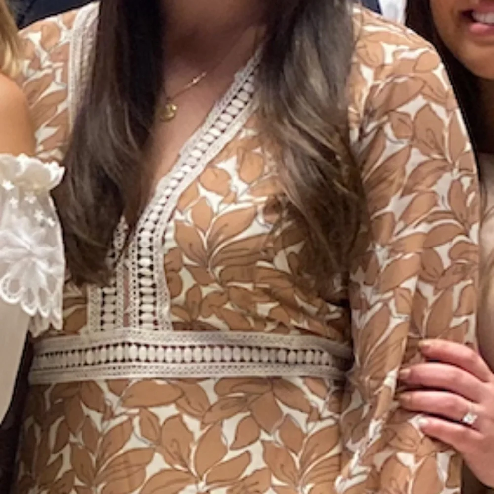 Printed Crochet Ruffle Dress - Picture 5 of 6